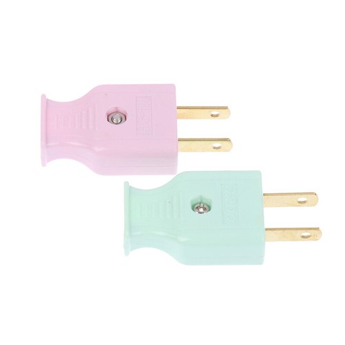 5/10PCS US Assemble Wiring Plug Adapter 2Pole Connector Male Socket Plug _yi - Afbeelding 5 van 12