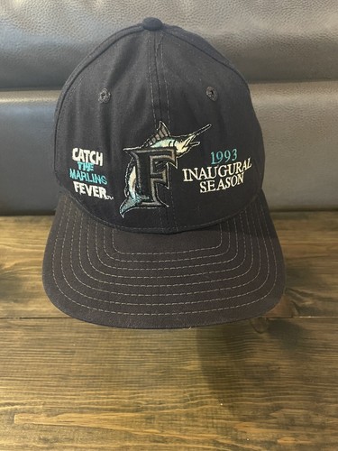 Florida Marlins New Era 1993 Inaugural Season Baseball Snapback Cap Mütze schwarz