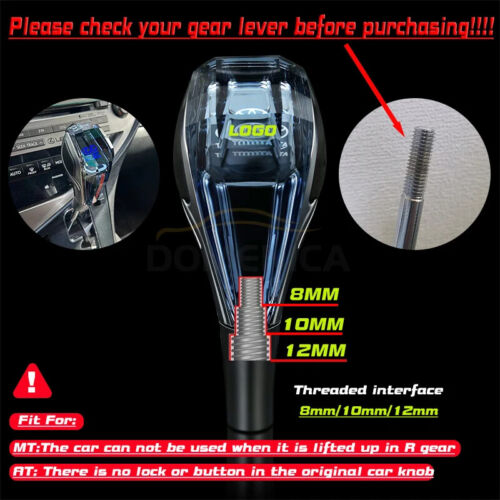 Universal Crystal Gear Shift Knob Handle Lever Head LED for Toyota Lexus Mazda - Picture 2 of 19