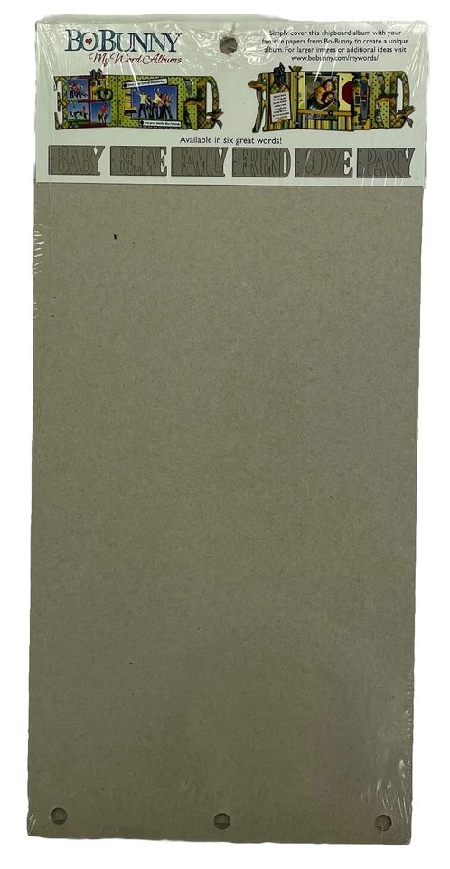 Bo Bunny My Word Chipboard Album FRIEND 6x12 Ready To Cover Unique Album FLAW - Image 2 of 4