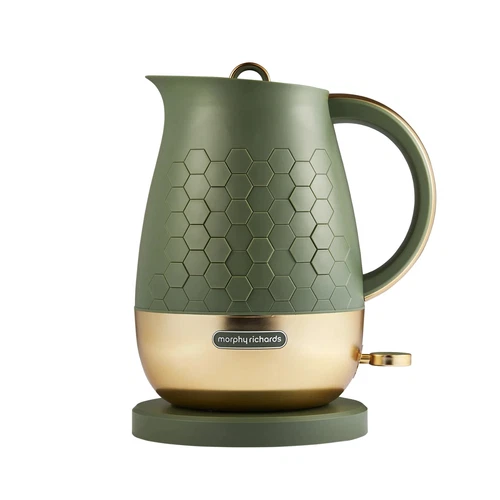 Morphy Richards Cassini  1.7L  Jug Kettle Olivine Green & Gold 103022