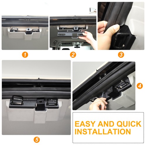 Black Steel Tailgate Upper Door Lock Dust Cover For Ineos Grenadier 2020-2025 - Picture 10 of 14