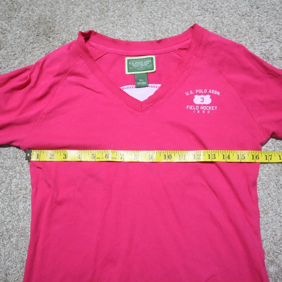 Camiseta polo de hockey sobre campo rosa de manga corta para jóvenes niñas talla XL de EE. UU. Polo Assn Foto 4 de 4