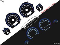 Selbstleuchtende Tachoscheiben Plasma Tacho VW Golf 3 Vento 20-240 Km/H #
