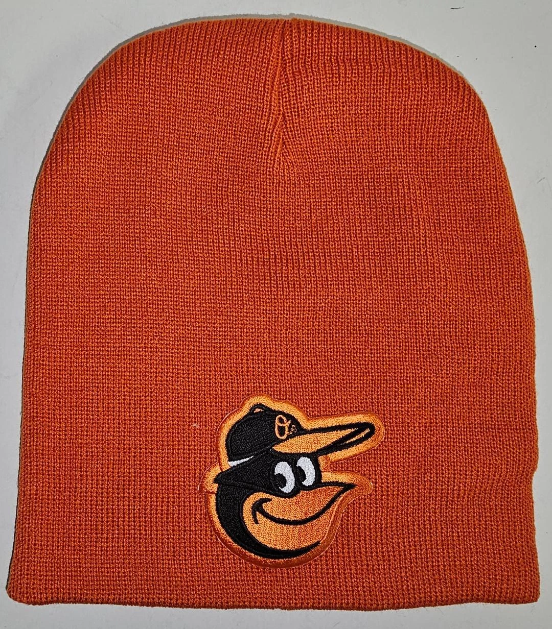 Baltimore Orioles Beanie Knit Hat CLASSIC M.L.B PATCH/LOGO