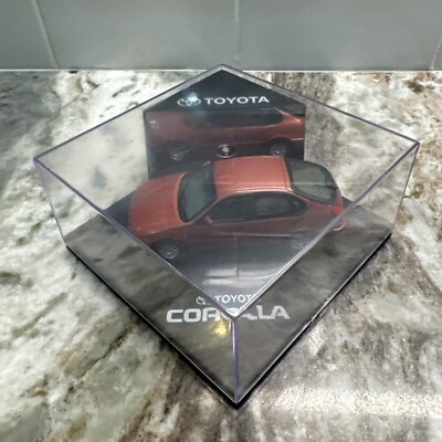 Red Toyota Corolla Lift-Back 1:43 Scale, In Mirrored Box, Dealer