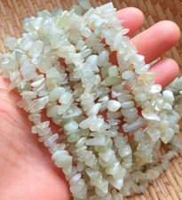 8x 35" strands New Jade Serpentine 5-8mm Gemstone Chips Chakra Beads Reiki Green
