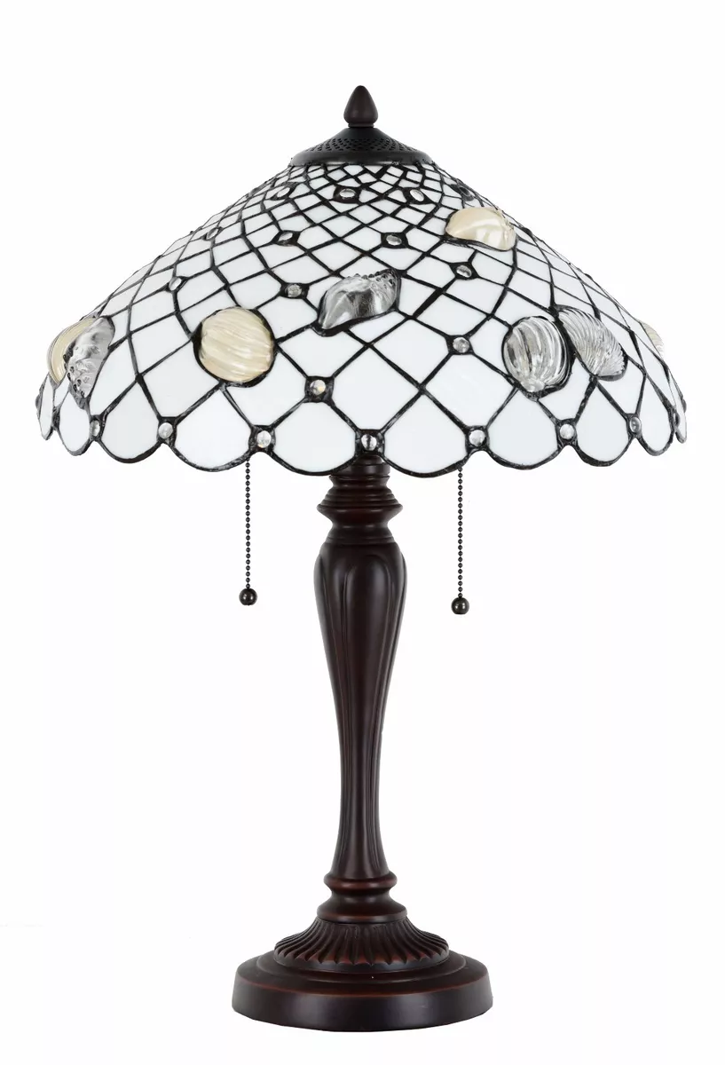 Black and white tiffany lamp deals