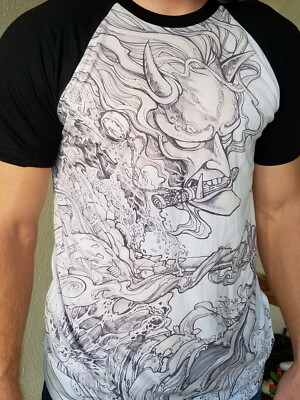 Hannya, Yami Series Men's T-shirt, Japanese tattoo art, Irezumi style
