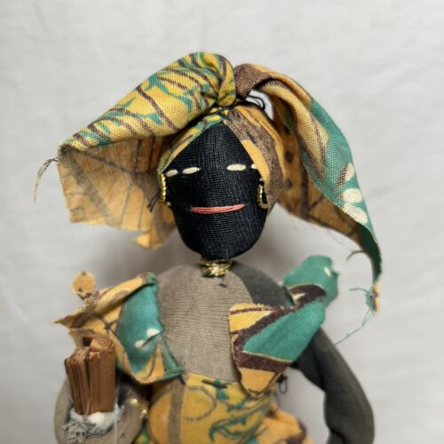 Island Woman Display Doll on Stand Handmade Senegal African Senegal Lady Work - Picture 2 of 15