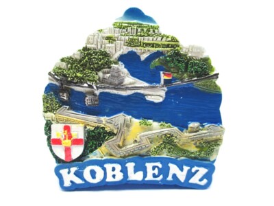 Koblenz Magnet Rhein Denkmal Poly Glanzlack Souvenir Germany (520)