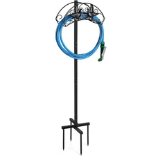 Freestanding Garden Hose Holder Hanger, Heavy Duty Water Hose Storage Stand Rack