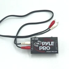 PYLE PRO Model PP 999 Phono Turntable Pre-Amplifier w/ RCA Cable