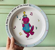 Vintage 1992 The Lyons Group Barney The Dinosaur Plate "Strike Up The Band"