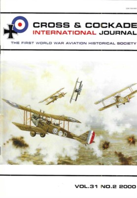 Cross & Cockade V.31 N.2 Darby Salonika Royal Prussian Jagdstaffel 30 14 RAF 