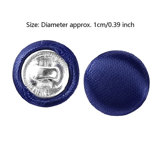 20Pcs 10mm Satin Covered Buttons Metal Shank Buttons Sewing Clothing Accessories - Picture 38 of 70