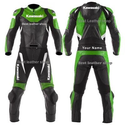 Manner Lederkombi Leder Bikeranzug Rennen Motorrad Lederjacke Hose52-54-56-58-60 - Bild 1 von 4