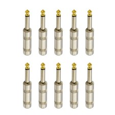 10 x 1/4 MONO TS Heavy Duty Male Audio Speaker Guitar Cable 6.35 Connector Plug