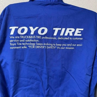 JDM TOYO TIRE Retro Tecno Mechanic Tsunagi Coveralls Blue LL-Size Japan