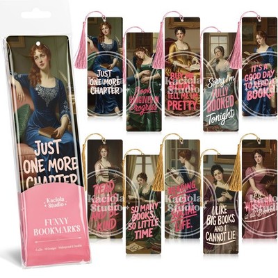 10 PCS Classical Bookworm Bookmark Funny Bookmarks for Women Readers Gift
