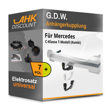 Für Mercedes C Kl. T-Mod. 18- G.D.W. Anhängerkupplung abnehmbar + 7polig E-Satz