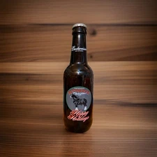 VINTAGE Budweiser Happy Holidays Clydesdales Large Jumbo Glass Bottle