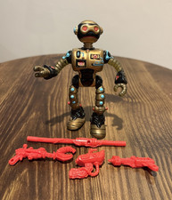 Vintage 1990 TMNT Fugitoid Action Figure- 100% COMPLETE-Rare Red Weapons Variant