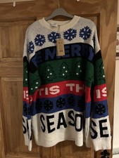 Men’s George Christmas Jumper L / XL New With Tags