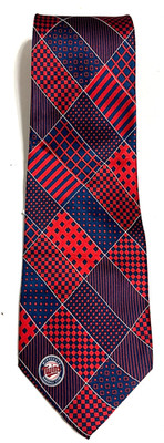 MINNESOTA TWINS Men 100% Silk Patchwork MLB Necktie Eagles Wings NEW TAG