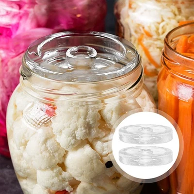 2pcs Pickle Bouteille Fermentation Poids Verre Fermentage Poids Porte Portable - Photo 1/4