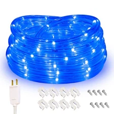 Rope Lights, 16Ft Waterproof Connectable Strip Lighting Blue, Indoor Outdoor