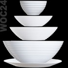 Opal Glas Schale Schüssel Teller Salat Suppe Dessert Müsli Eis Eisbecher Weiß