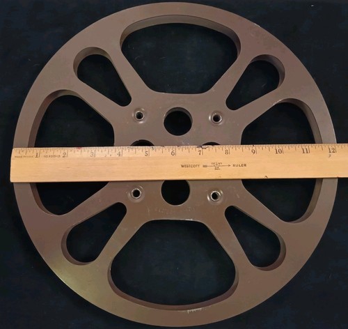 Carrete de metal Goldberg Bros 16 mm película 12" Denver Co hecho en EE. UU. de colección - Imagen 7 de 8
