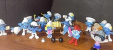 Smurf Figures By McDonalds Lot Of 19.  1 Double
