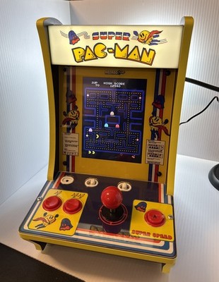 Arcade1Up Super Pac-Man Countercade PAC-C-01334 Tested With Box