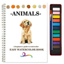 Watercolor Workbooks Coloring Book Beginner Friendly Painting Kit Easy Nature...
