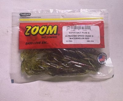 Zoom Super Salt Plus Ultravibe Speed Craw Watermelon Red 12ct