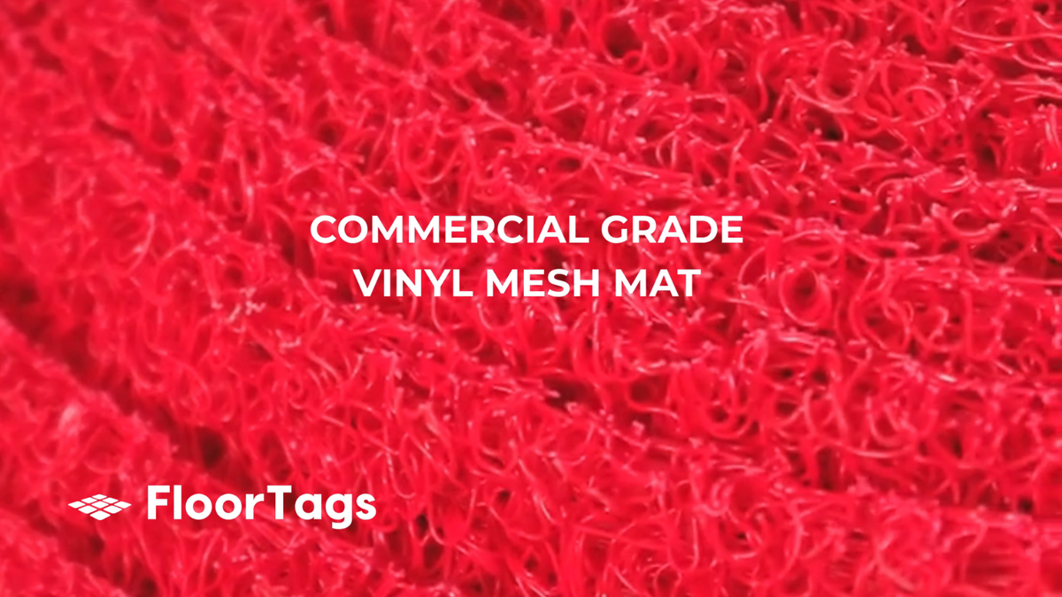 Heavy Duty Vinyl Mesh Door Mat - No Backing Drainage Spaghetti