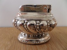 Tisch Feuerzeug RONSON CROWN Trade Mark Made in England versilbert Art Deco