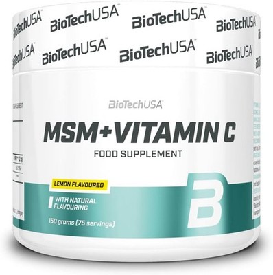 BiotechUSA MSM & Vitamin C Powder - Lemon Flavour, 150g Tub