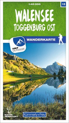 Walensee - Toggenburg Ost 15 Wanderkarte 1:40 000 matt laminiert (Land-)Karte