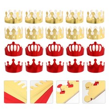 20Pcs Golden Paper Kids Birthday Crowns Reusable Party Hat Supplies