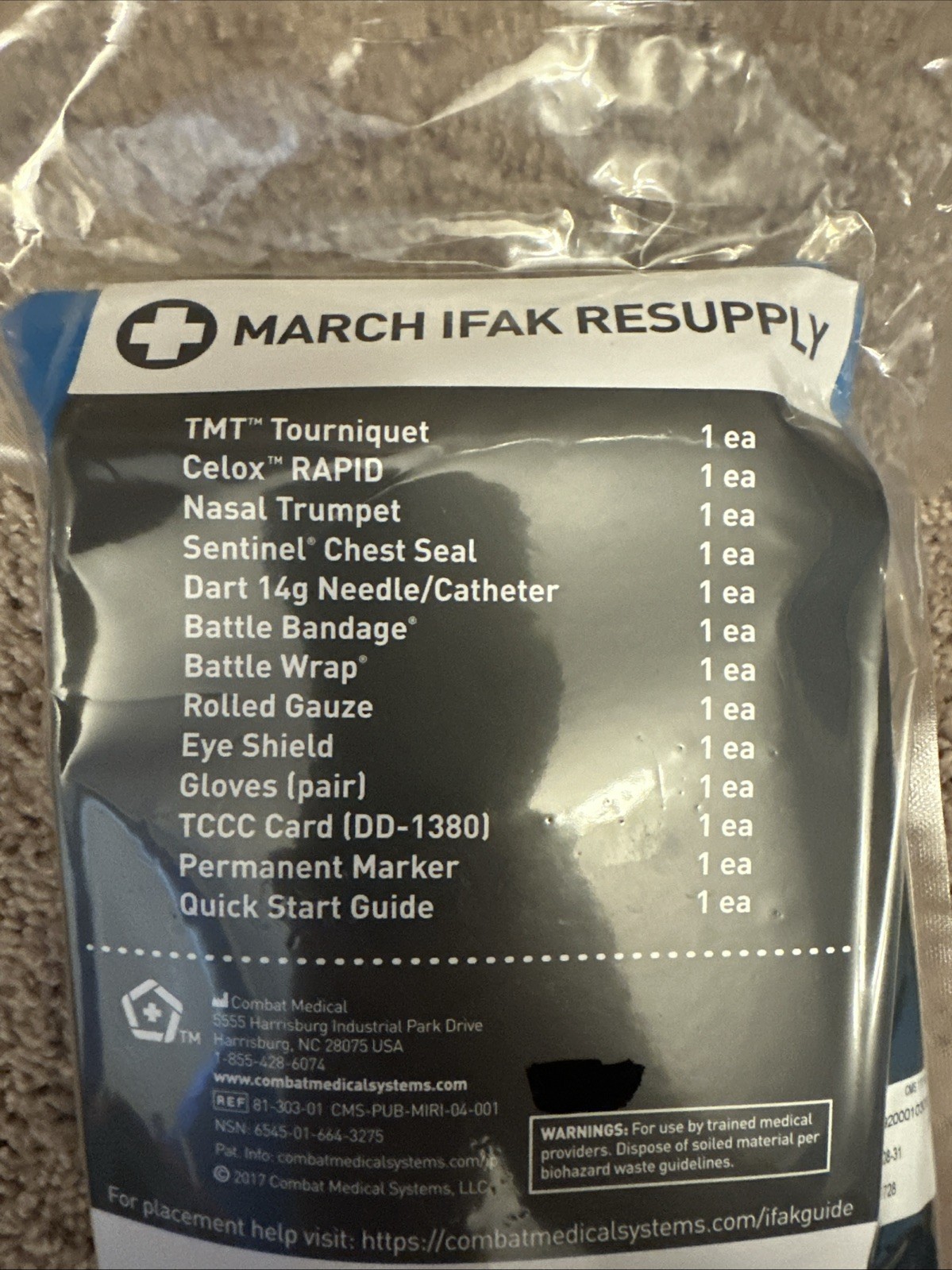 MARCH IFAK RESUPPLY KIT REFILL KIT Not NAR CAT Dated 2023 BUY MORE AND SAVE 20%