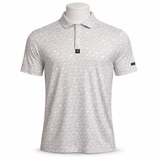 Bad Birdie Core Polo Shirt Men S Baby Lush 2.0 Tan White Floral Golf Performance