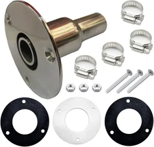 Diesel Heater Thru Hull Exhaust Skin,Marine Grade 316 Stainless Steel,Fitting fo