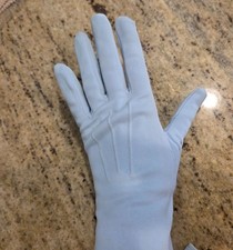 Vintage Womens Size L/XL Light Blue Nylon Formal Gloves Bridgerton