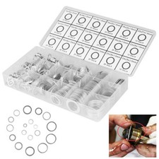 450 Pcs Aluminum Sealing Rings Gaskets Flat Washers Metal Kit Assorted