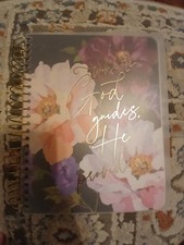 Spiral Floral Notebook Journal Lined Gold Wire Bound Notebook Brand New