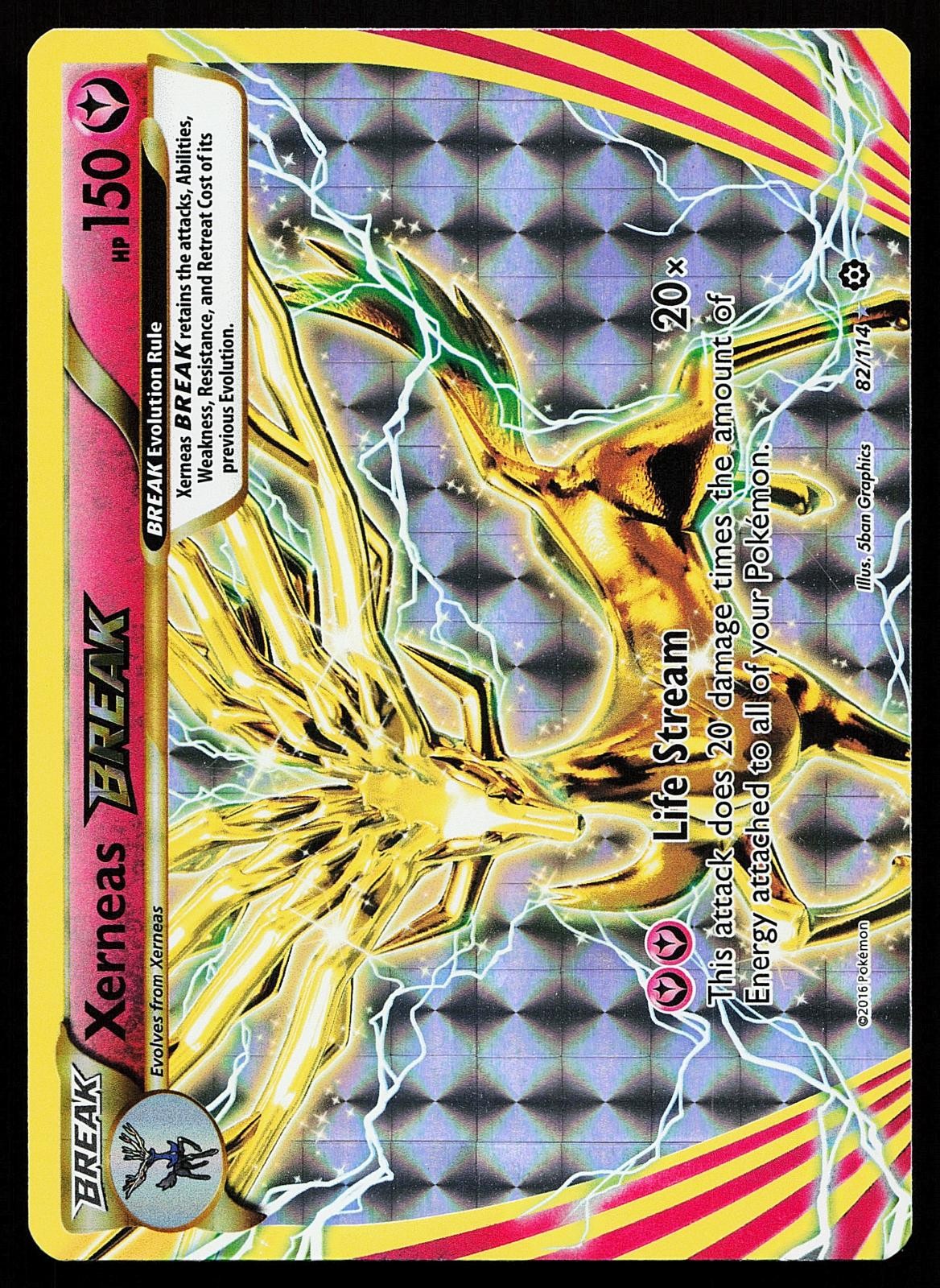 Xerneas BREAK 82/114 Holo Steam Siege Pokemon Card
