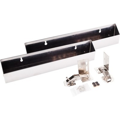 Hardware Resources 14-13/16'' Slim Depth Stainless Steel Tip-Out Tray Kit for